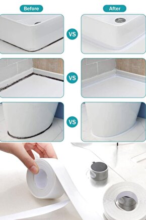 Profesyonel Su Sızdırmaz Akıllı Küvet Lavabo Klozet Banyo Mutfak Kenar Bandı Yapışkanlı Şerit Bant
