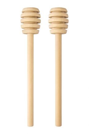 Ahşap El Yapımı Doğal Mini Bal Kaşığı Seti 2li 14cm Ahşap Daldız