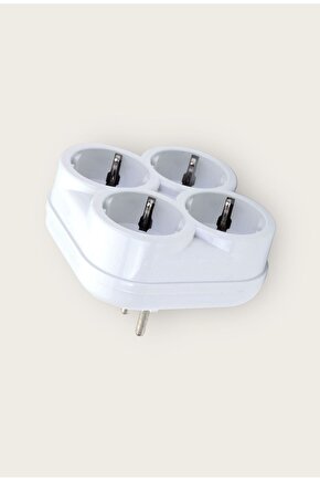 Topraklı 16 Amper 250 Volt Beyaz 4’lü Çok Amaçlı Golyat Priz