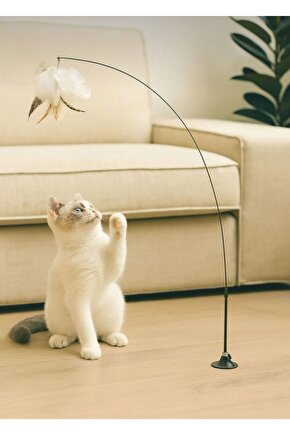 Vantuzlu Kedi Oyun Oltası – Tüy Toplu Kedi Eğlence Oyuncağı
