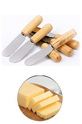 Bambu Saplı Tereyağı, Reçel, Çikolata Peynir Bıçağı - 6lı Set