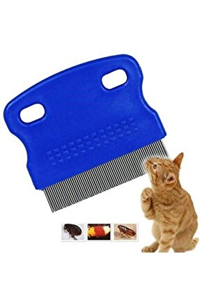 Kedi Köpek Tüy ve Pire Tarağı – Metal Dişli Tüy Toplama Fırçası