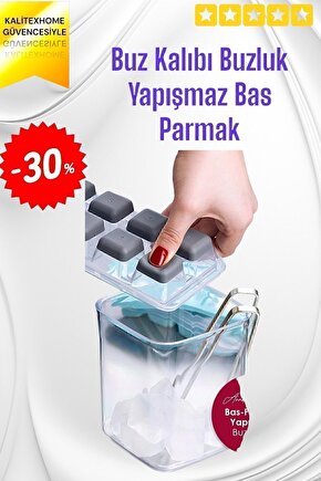 Buz Kalıbı Buzluk Yapışmaz Bas Parmak