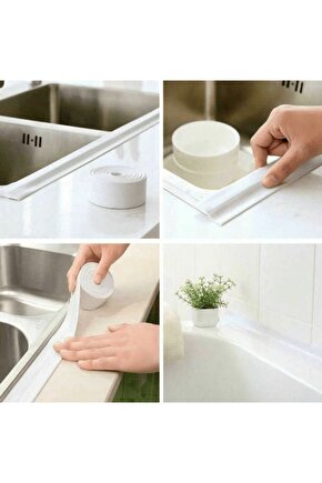 Pratik Beyaz Su Sızdırmaz Lavabo Kenar Bandı (3.2m) ( Lisinya )