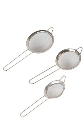 3lü Çay Süzgeci Paslanmaz Metal Çay Süzgeci Bitki Çayı Demleme Süzgeç Çok Amaçlı