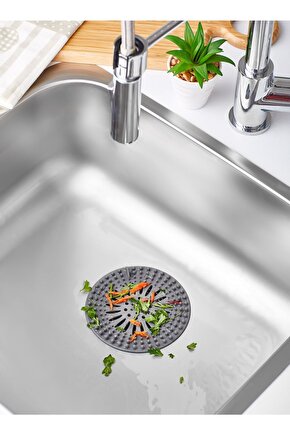 Süzgeçli Slikon Lavabo Mutfak Banyo Küvet Gider Tıkacı