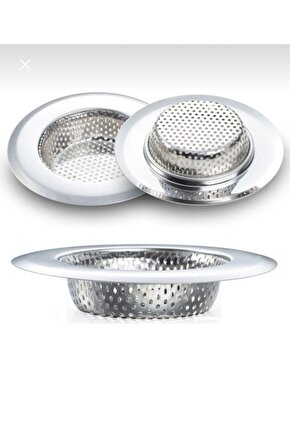 11.5 Cm (2 ADET) Büyük Boy Paslanmaz Çelik Yüksek Kaliteli Lavabo Süzgeci -Evye Süzgeç 11.5CM