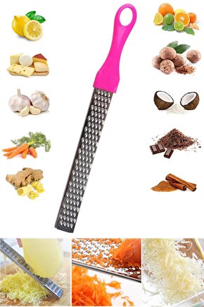 Limon Sarımsak Ve Peynir Dilimleyicisi Uzun Rende Pembe -002.Moa