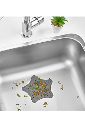 Fikirshop Vantuzlu Silikon Kaymaz Yıldız Lavabo Ve Küvet Süzgeci Yıldız Süzgeç Sea114krşk