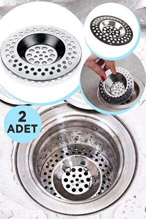Metal 2li Lüx Iri Delikli Lavabo Süzgeci
