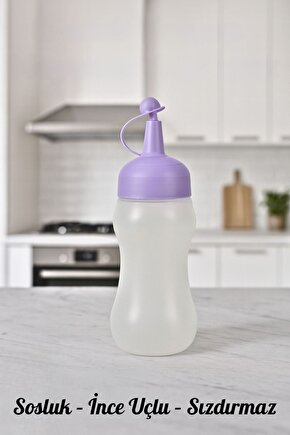 MOR Kapaklı 450 ml Sıkmalı Sosluk Yağdanlık Şişe (Ketçap - Mayonez - Sirke - Soslar İçin)