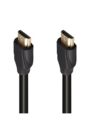 PLASTİK DÜZ SİYAH 1.5 METRE POŞETLİ GOLD UÇLU HDMI KABLO (5005)