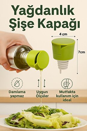 Sızdırmaz Yağdanlık Şişe Kapağı – 4x7 cm