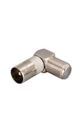 F Konnektör Dişi - 60 Ohm Uyumlu Erkek L Tip Çevirici