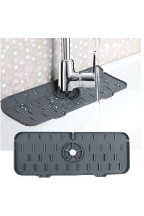 Mutfak Banyo Lavabo Kenarı Süper Musluk Su Sıçrama Önleyici Slikon Matı