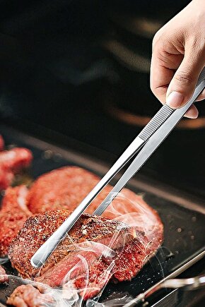 Metal Cımbız Maşa Masterchef Et Kızartma Pişirme Maşası