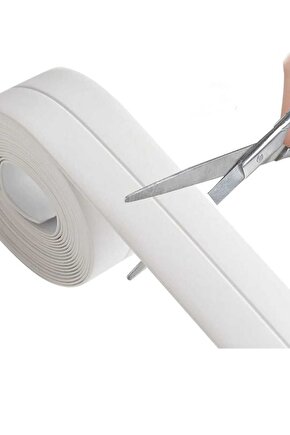 3.2 M BANYO KÜVET MUTFAK LAVABO SU SIZDIRMAZ BANT SU GEÇİRMEZ KENAR BANDI SIZDIRMAZLIK BANTI (BEYAZ)