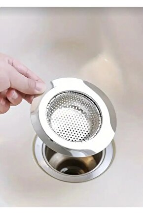 9 Cm Paslanmaz Çelik Mutfak Lavabo Süzgeci Tıkanmayı Önleyici Drenej Tıpası