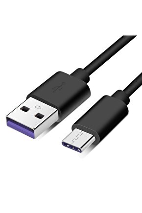 2 Metre Siyah Type C 5a Ultra Hızlı Şarj Ve Data Kablosu