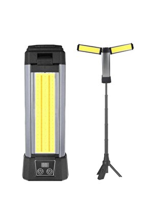 PM-24565 25 Watt USB - Type-C Girişli P50 Ve Cob Ledli 2 Kanatlı Kollu Çalışma Lambası