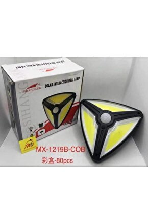Mx-1219b 150 Cob Ledli Sensörlü 3 Modlu Solar Interaksiyon Duvar Lambası