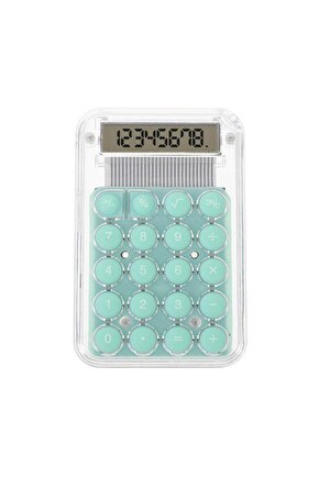 PM-25418 Şefaf Yeşil Tuş 8 Haneli Mini Hesap Makinesi