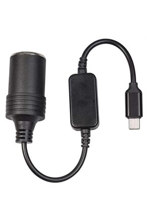 PM-24759 Type-C 5 Volt To 12 Volt Çakmak Fiş Çevirici