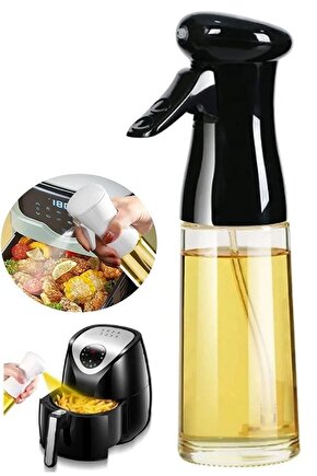 Pratik Püskürtmeli Sprey Cam Şişe Zeytinyağı Sirke Yağ Püskürtücü Yağdanlık 200 ml - 1 Adet