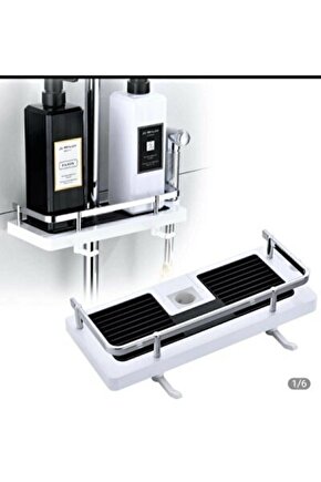 Banyo Duş Organizer Sabunluk Metalik Korumalı