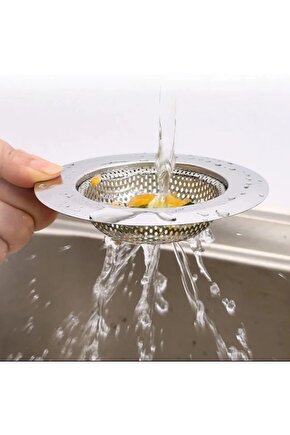 ( 2 ADET ) 11,5 Cm Büyük Boy Paslanmaz Çelik Lavabo Süzgeci -Evye Süzgeci 11,5 Cm
