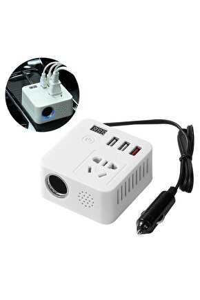 SUNUP ÇOK FONKSİYONLU USB ARAÇ İNVERTÖRÜ 12V24V 220V GÜÇ DÖNÜŞTÜRÜCÜ
