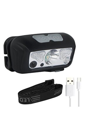 Cy-2088 Ledli Usb Şarjlı Kafa Lambası Feneri