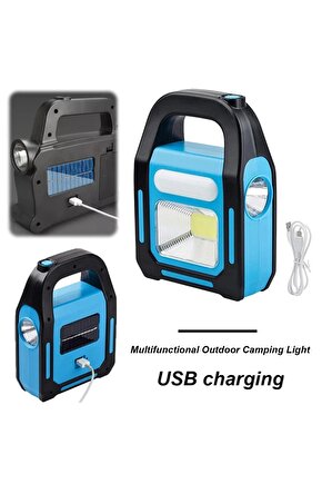 Solar Işıldak Fener Güneş Enerjili Ve Usb Şarj Lamba Kamp Güç Kaynağı