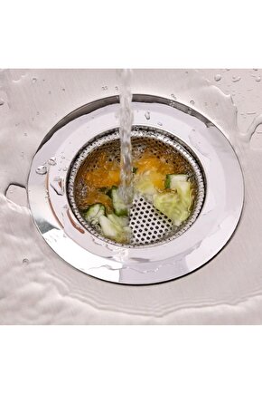 11.5 Cm Büyük Boy Paslanmaz Çelik Lavabo Süzgeci -Evye Süzgeç 11.5