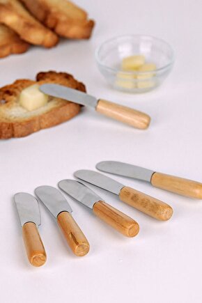 6lı Ahşap Saplı Spatula Seti