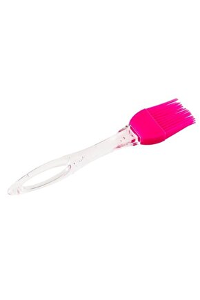 Küçük Şeffaf Saplı Silikon Mini Yumurta Fırçası Pembe