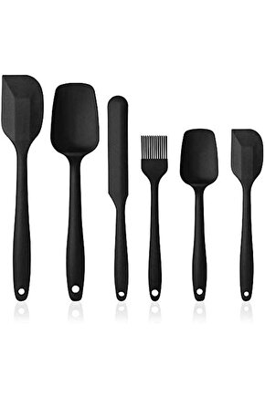 6lı Silikon pişirme, fırça, spatula seti