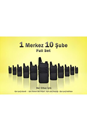 Çaycı Telsizi 1 Merkez 10 Şube Full Set