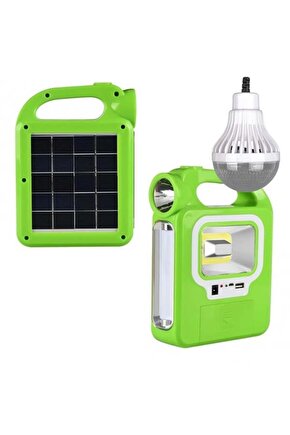 Hb-6399B Solar Tamirci Balıkçı Çalışma Lambası Uzatma Ampul Dahil (Powerbank Özellikli)
