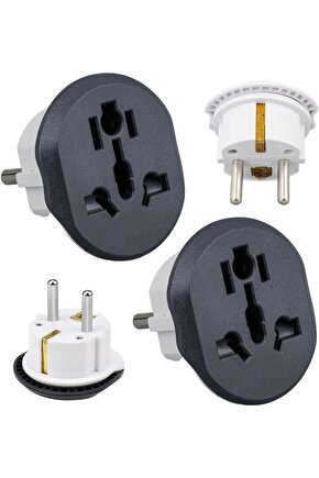 trendymr 2 ADET Evrensel Uluslararası Priz Fiş Adaptör Çevirici 16A 250V Seyahat fişi Dönüşt