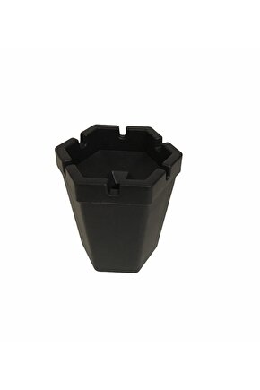 Siyah Plastik At İçine Snsün Kokusuz Kül Tablası Havuzlu Altıgen Küllük