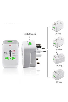 Amerika İngiltere üniversal Priz Çevirici Elektrik Fiş Ucu Dönüştürücü Adaptör Tüm Ülkeler