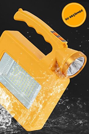80 LED Beyaz Işık  Kırmızı ve Mavi Işık El Feneri Yüksek Güçlü Kamp Balıkçı Acil Durum İkaz Lambası