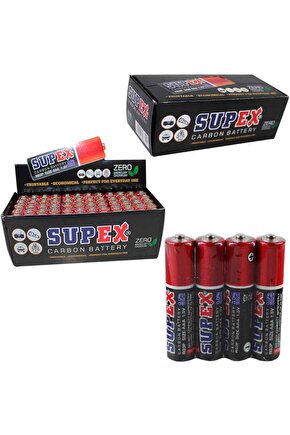 SUPEX R03 1.5V AAA ÇİNKO KARBON İNCE KALEM PİL 60LI PAKET (81)