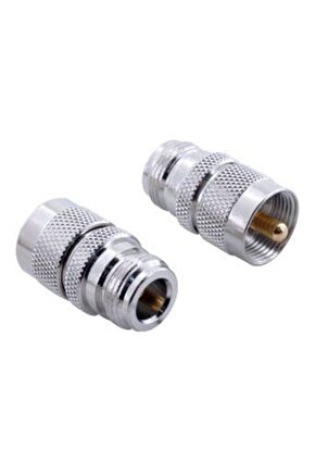 UHF PL-259 N Tipi Dişi Metal Ara Konnektör Amatör Telsiz RF Anten Konnektörü