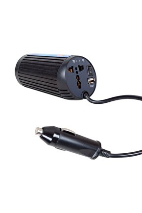 12 Volt Çakmaklık Uyumlu 150 Watt Usb Çıkış Çakmaktan Araç İnvertörü AXE4-G4T