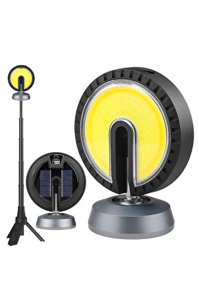 Güneş Enerjili Güçlü Mıknatıslı Beyaz Aydınlatma Lambası 25 Watt Güç ZEM45-9L5