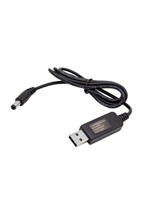 5 Volt USB den 5.5*2.5mm Uçlu  DC 12 VOLT 1 Ampere Çevirici Kablo AXE01-L9J