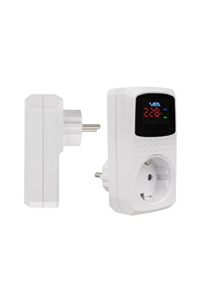 Ve-22393 15a 3520w Tekli Dijital Göstergeli Akım Korumalı Priz ( Lisinya )