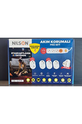 Akım Korumalı Priz Seti 6 Parça